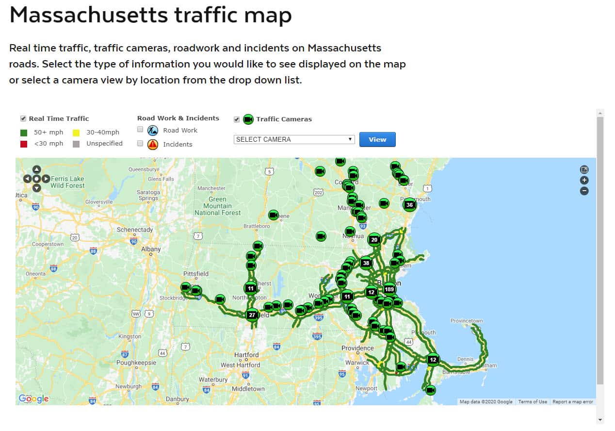 Massdot Traffic Map